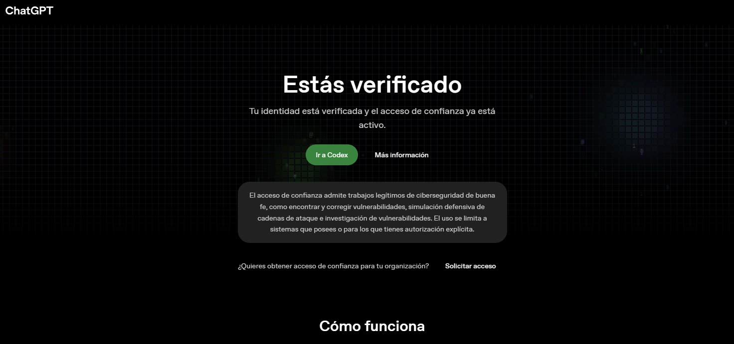 Acceso de confianza activado en ChatGPT